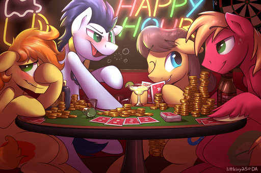 alcohol beverage big_macintosh_(mlp) blue_eyes blush braeburn_(mlp) braeburned caramel_(mlp) card card_game container cup cutie_mark digital_media_(artwork) drinking_glass earth_pony english_text equid equine feral food gambling gaming glass glass_container glass_cup gold_(metal) green_eyes group hi_res horse male mammal money neon pony shot_glass soarin_(mlp) substance_intoxication text wonderbolts_(mlp) // 1600x1066 // 1.4MB