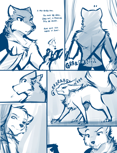 2021 anthro blue_and_white canid canine canis chest_tuft clothed clothing comic conditional_dnp dialogue duo english_text female feral fur group growling keidran magic male mammal monochrome mrs._nibbly remus_(twokinds) rodent sciurid simple_background sketch sythe_(twokinds) text tom_fischbach tree_squirrel tuft twokinds webcomic white_background wolf // 825x1075 // 546.3KB