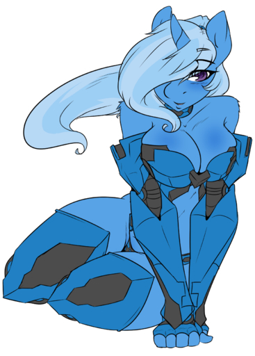 2014 anthro anthrofied armor avante92 blue_body blue_fur blue_hair equid equine female fur hair hi_res horn horse looking_at_viewer mammal purple_eyes simple_background solo trixie_(mlp) unicorn white_background // 1280x1785 // 690KB