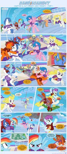 2012 absurd_res amber_eyes blue_body blue_eyes blue_feathers blue_fur comic competition cutie_mark derpy_hooves_(mlp) dialogue digital_media_(artwork) english_text equid equine feathered_wings feathers female feral firefly_(pre-g4) flying friendship_is_magic fur group hair hasbro hi_res horse looking_at_viewer male mammal multicolored_hair my_little_pony pegasus purple_eyes rainbow_dash_(mlp) rainbow_hair sorc surprise_(pre-g4) text wings wounded // 1225x2810 // 2.4MB