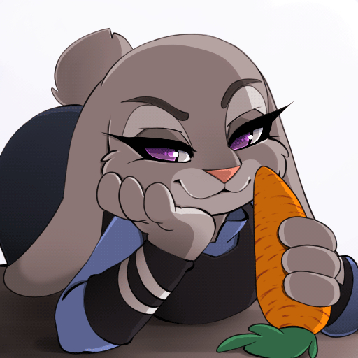 1:1 2018 2d_animation animated anthro bedroom_eyes carrot clothed clothing disney eyebrows eyelashes female food food_fetish frame_by_frame gesture half-closed_eyes hand_on_face innuendo judy_hopps lagomorph leporid looking_at_viewer mammal narrowed_eyes plant purple_eyes rabbit seductive short_playtime simple_background smile solo suggestive suggestive_food suggestive_gesture tolsticot vegetable wanking_gesture white_background zootopia // 512x512 // 146.5KB