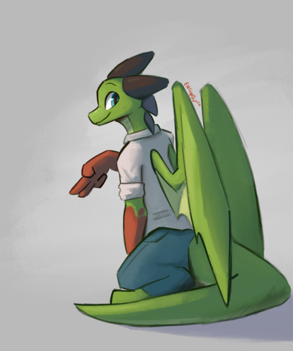 2020 5:6 anthro clothed clothing digital_media_(artwork) dragon enginetrap fully_clothed gloves_(marking) green_body grey_background hi_res horn looking_at_viewer male malphas_(enginetrap) markings membrane_(anatomy) membranous_wings scalie shaded simple_background smile solo western_dragon wings // 1090x1308 // 1.1MB