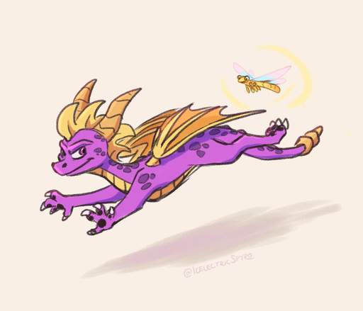 4_fingers activision claws dragon duo feet fingers horn icelectricspyro male membrane_(anatomy) membranous_wings purple_eyes scales scalie simple_background sparx spines spyro spyro_the_dragon toes video_games western_dragon wings // 1059x907 // 361.6KB