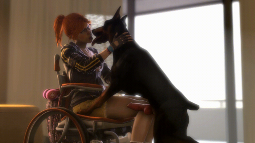 16:9 3d_(artwork) 3d_animation animated barbara_gordon bestiality canid canine canis clothed clothing digital_media_(artwork) disability dobermann domestic_dog duo erection eyewear female female_on_feral feral french_kissing genitals glasses hair high_framerate human human_on_feral interspecies kissing knot male malefemale male_on_human mammal noname55 penis pinscher red_hair short_playtime wheelchair widescreen // 1280x720 // 19.4MB