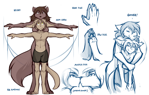 2019 anthro barefoot basitin breasts brown_body brown_eyes brown_fur brown_hair canid canine canis casual_nudity chest_tuft clothed clothing comparing comparison conditional_dnp digitigrade duo english_text eyes_closed face_to_face featureless_breasts feet female fluffy fluffy_tail fur hair heterochromia hi_res hug keidran keith_keiser larger_female male mammal model_sheet monochrome natani nude pawpads simple_background size_difference sketch smaller_male smile spread_arms text tom_fischbach tongue tongue_out topless tuft twokinds webcomic webcomic_character white_background wolf yellow_eyes // 1916x1230 // 940.9KB