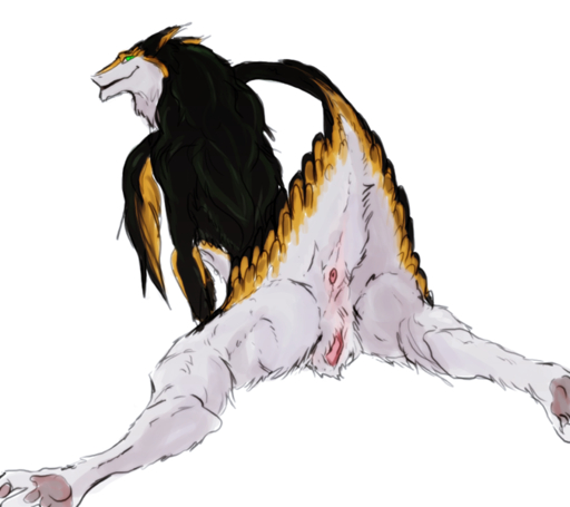 anus female fur gayscream genitals lady_demonio looking_back mammal nude pussy rear_view sergal simple_background solo white_background white_body white_fur // 675x600 // 276KB