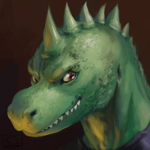 1:1 2016 anthro chunie clothing digital_media_(artwork) green_body green_scales grin headshot_portrait hi_res icon lizard looking_at_viewer male portrait red_eyes reptile scales scalie shirt simple_background smile solo teeth topwear // 1280x1280 // 322.1KB