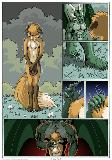 2017 5_fingers 5_toes abs anthro athletic biceps blue_eyes blush bottomwear brown_nose canid canine cheek_tuft claws clothing comic countershading dialogue digitigrade dipstick_tail dragon english_text eyelashes eyes_closed facial_tuft farin feet fingers fluffy fluffy_tail forest fox fur geminisaint gloves_(marking) grass grey_claws half-closed_eyes hand_on_shoulder hi_res horn humanoid_feet humanoid_hands leg_markings loincloth lying male malemale mammal markings membrane_(anatomy) membranous_wings multicolored_body multicolored_fur multicolored_tail muscular muscular_male narrowed_eyes nipples nude on_front outside pecs plant plantigrade scalie sekk'ral shaking size_difference slim socks_(marking) standing tail_markings tan_body tan_fur text toe_claws toes tree tuft two_tone_body two_tone_fur vein wings yellow_body yellow_fur // 896x1280 // 423.5KB