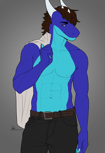 2020 abs anthro brown_hair digital_media_(artwork) dragon front_view hair head_spikes holding_object looking_at_viewer male red_eyes scalie simple_background solo spikes spikes_(anatomy) standing wingless_dragon yasmil // 800x1156 // 878.0KB