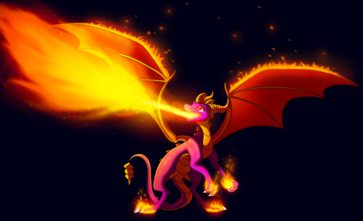 2019 absurd_res activision ambiguous_gender claws digital_media_(artwork) dragon feral fire hi_res horn membrane_(anatomy) membranous_wings open_mouth plaguedogs123 scales scalie simple_background solo spines spyro spyro_the_dragon teeth tongue video_games western_dragon wings // 4337x2645 // 3.0MB