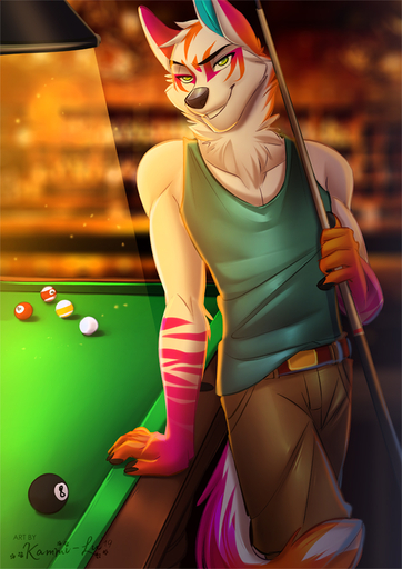 2019 5_fingers anthro black_nose canid canine canis detailed_background digital_media_(artwork) domestic_dog fingers fur kammi-lu male mammal smile solo white_body white_fur // 707x1000 // 396KB