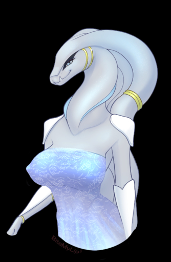 2020 alpha_channel anthro bitemylip blue_eyes breasts clothed clothing digital_media_(artwork) female non-mammal_breasts reptile scalie simple_background snake solo transparent_background // 500x767 // 266.3KB