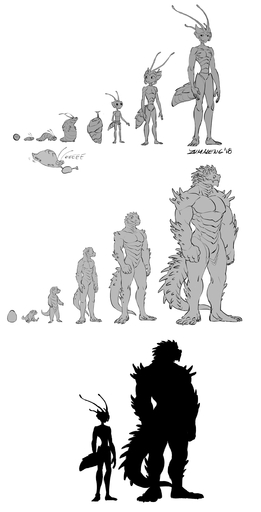 12_legs 3_toes 4_fingers 4_toes absurd_res anthro arthropod biceps biped bleitsell child chrysalis comparing cub cybernetics cyborg duo eating egg ensafir featureless_crotch feet fingers food hi_res insect larva life_cycle machine male model_sheet monochrome muscular muscular_male nude open_mouth pecs plantigrade reptile scalie silhouette size_difference tagme teenager toes tongue tongue_out young zummeng // 1272x2500 // 614.0KB