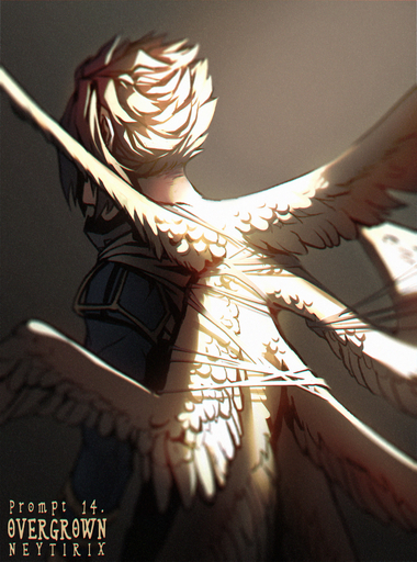 2019 clothed clothing digital_media_(artwork) feathered_wings feathers grey_background hi_res humanoid male my_hero_academia neytirix simple_background solo white_body white_feathers winged_humanoid wings // 1440x1941 // 662.5KB
