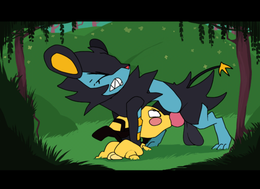 animated balls bouncing_balls dialogue duo ejaculation feral forced genitals hi_res knot luxray male malemale nine-volt pichu pokemon_(species) rape roksim saggy_balls size_difference speech_bubble story story_in_description video_games // 1920x1400 // 9.8MB