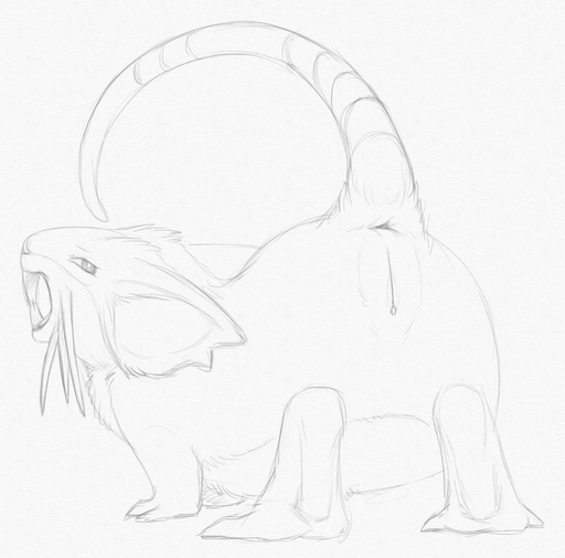 2015 all_fours anus female feral genitals graphite_(artwork) hi_res looking_back mammal monochrome nintendo open_mouth pencil_(artwork) pokemon pokemon_(species) pussy raised_tail raticate rear_view rodent simple_background sketch solo teeth traditional_media_(artwork) video_games white_background yaroul // 1280x1262 // 265.9KB