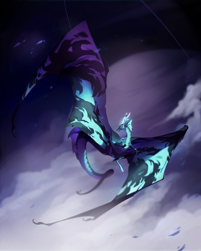 2018 absurd_res ambiguous_gender claws detailed_background digital_media_(artwork) dragon feral flying hi_res horn kassillea membrane_(anatomy) membranous_wings night outside scales scalie sky solo spines star starry_sky western_dragon wings // 4000x4990 // 15.1MB