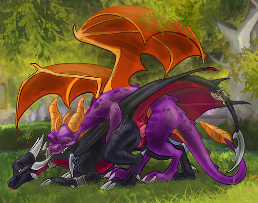 aerosaur83 anus bite cynder doggystyle dragon duo erection female feral from_behind_position genitals male malefemale nape_grabbing neck_bite penetration penis pussy scalie sex spread_wings spyro vaginal vaginal_penetration video_games western_dragon wings // 1280x1006 // 419.5KB