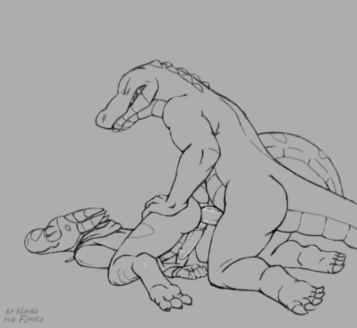 2d_animation 3_toes 5_toes all_fours alligator alligatorid anal anal_penetration animal_genitalia animated anthro anthro_on_anthro anthro_penetrated anthro_penetrating anthro_penetrating_anthro anus ass_up belly_scales biped bouncing_butt bouncing_penis butt butt_grab claws crocodilian doggystyle dragon duo erection eyes_closed fangs feet flookz_(character) frame_by_frame from_behind_position genital_slit genitals grey_background greyscale hand_on_butt horn klongi larger_male leapfrog_position looking_pleasured male malemale male_penetrated male_penetrating male_penetrating_male monochrome penetration penis reptile scales scalie sex short_playtime simple_background size_difference slit smaller_male smaller_penetrated teeth toe_claws toes // 680x625 // 667.8KB