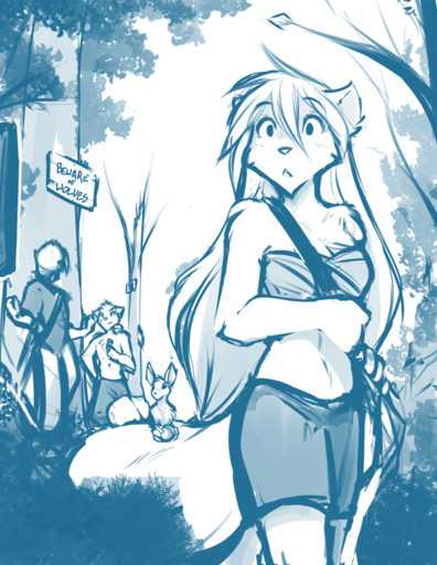 2016 acorn anthro blue_and_white canid canine canis chest_tuft clothed clothing comic conditional_dnp database_error_(twokinds) english_text female feral food forest fruit fully_clothed fur group hair human keidran male mammal monochrome mrs._nibbly nut_(fruit) plant raine_silverlock rodent sciurid sign sketch solo_focus sythe_(twokinds) text tom_fischbach topless tree tree_squirrel tuft twokinds webcomic webcomic_character wolf // 850x1100 // 215.4KB