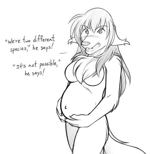 angry anthro belly big_belly breasts canid canine canis casual_nudity chest_tuft conditional_dnp dialogue english_text featureless_breasts female fur greyscale keidran looking_at_viewer mammal monochrome natani navel nude pregnant simple_background sketch solo text tom_fischbach tuft twokinds webcomic webcomic_character white_background wolf // 680x697 // 125KB