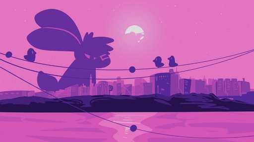 avian band-aid band-aid_on_nose bandage bird building city cityscape feral half-closed_eyes hi_res kaiju lagomorph leporid male mammal narrowed_eyes nix_(the_xing1) pink_sky rabbit skyscraper solo sun the_xing1 vaporwave // 3000x1675 // 1.0MB