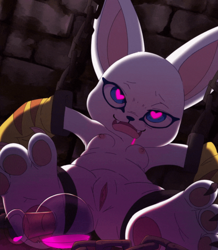 2021 3_toes <3 <3_eyes animated anthro areola bandai_namco black_nose blue_eyes bodily_fluids breasts chain chained claws clothing digimon digimon_(species) dripping drooling fangs feet felid female fur gatomon gloves gloves_only handwear handwear_only inside krayboost looking_at_viewer love_potion mammal mostly_nude nipples open_mouth open_smile pawpads pink_nipples pink_pawpads potion potion_bottle saliva shackles sitting smile soles solo submissive toe_claws toes tongue white_body white_fur // 600x688 // 7.3MB