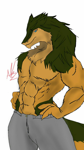 9:16 anthro canid canine canis domestic_dog german_shepherd herding_dog hi_res looking_at_viewer male mammal muscular muscular_anthro muscular_male pastoral_dog sergal signature simple_background smile smirk solo unknown_artist unknown_artist_signature will_the_sergal // 900x1600 // 829.2KB