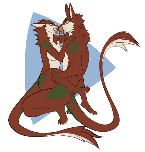 anthro breasts dragon duo eastern_dragon faint female fur hybrid intraspecies male malefemale mammal nude selfcest sex simple_background smile square_crossover // 958x1000 // 330.2KB