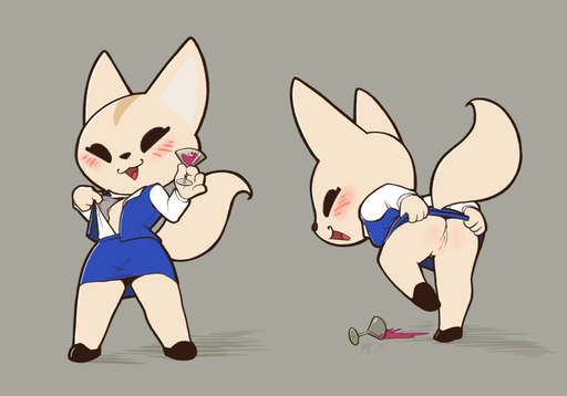 2019 aggressive_retsuko ajin alcohol anthro anus barely_visible_anus beverage blush bottomwear breasts butt canid canine clothed clothing clothing_lift female fennec fenneko flashing fox fur genitals grey_background mammal mooning nipples no_underwear one_breast_out presenting presenting_pussy pussy sanrio simple_background skirt small_breasts solo tan_body tan_fur upskirt vulpes wine // 1280x895 // 110.8KB