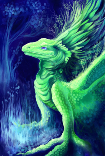 ambiguous_gender belly_scales blue_sclera detailed_background dragon earth_dragon elemental_creature feathers flora_fauna forest fusion green_body green_scales leaf maggock nature outside plant psychedelic purple_eyes restricted_palette roots scales side_view snout solo tree // 440x650 // 559.6KB