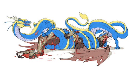 1boy 1girls balls bite blood cloaca cock_and_ball_torture dragon eastern_dragon female feral_only fight genital_torture gore guro male penis pussy pussy_torture reptile straight tail the_guron vaginal_penetration violence western_dragon wound // 2837x1558 // 1.8MB