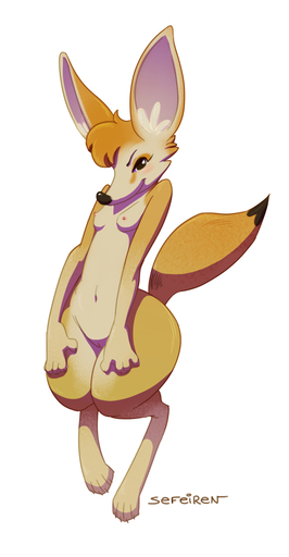 2015 anthro big_ears blush breasts brown_eyes brown_nose bulbous_nose canid canine conditional_dnp digitigrade extended_arms feet female fennec fox genitals hands_on_legs hands_on_own_legs hands_on_own_thighs hands_on_thighs head_tuft hi_res hindpaw holding_legs holding_thighs looking_at_viewer mammal navel nipples nude paws pussy sefeiren shadow simple_background small_breasts smile solo thick_thighs toony tuft vulpes white_background wide_hips // 666x1280 // 296.3KB