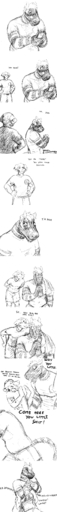 2017 5_fingers absurd_res anthro biceps black_and_white blush bodily_fluids bottomwear canid canine canis cellphone clothed clothing comic dalmatian dialogue digital_drawing_(artwork) digital_media_(artwork) domestic_dog drinking duo embarrassed english_text equid equine eyebrows eyes_closed fingers front_view fully_clothed greyscale hands_on_hips happy headlock hi_res hladilnik holding_object horse humanoid_hands laugh leaning leaning_forward long_image looking_back male mammal monochrome noogie phone rear_view shirt shorts simple_background sitting size_difference smile smirk spit-take spots standing stripes t-shirt tall_image tears teasing text topwear white_background wide_eyed zebra zebra_dad_(hladilnik) // 1280x11520 // 2.2MB