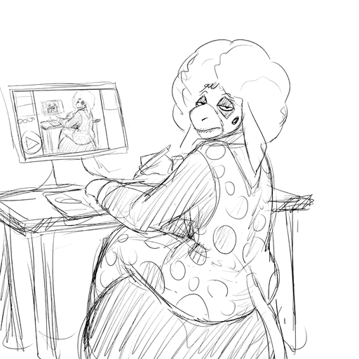 1:1 animated anthro asinus clown clown_paint computer desk donk donkey drawing equid equine furniture hladilnik horse male mammal meme reaction_image short_playtime sketch solo sound sound_warning webm // 720x720, 15.5s // 1.0MB
