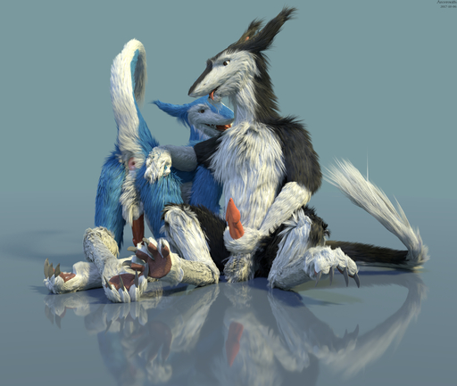 2017 3d_(artwork) 4_toes animal_genitalia animal_penis anthro anthro_on_anthro anus arceronth balls black_body black_fur blep blue_body blue_fur brown_eyes butt butt_focus claws digital_media_(artwork) duo feet fluffy fur genitals grey_background grey_claws hand_on_butt hi_res looking_back male malemale masturbation nameless_character nude pawpads penis presenting raised_tail reflection sergal simple_background sitting toe_claws toes tongue tongue_out white_body white_fur // 2555x2160 // 2.8MB