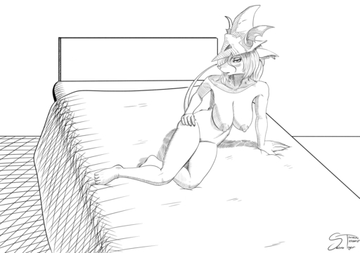2021 5_fingers 5_toes anthro areola arm_support bed black_and_white breasts burmecian clothing digital_media_(artwork) feet female final_fantasy final_fantasy_ix fingers freya_crescent fur furniture hair hat hat_only headgear headgear_only headwear headwear_only humanoid_feet humanoid_hands looking_at_viewer mammal monochrome mostly_nude nipples nude on_bed reclining rodent sabrotiger sitting sitting_on_bed solo square_enix toes video_games // 1530x1080 // 210.3KB