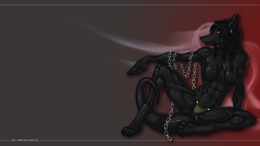 16:9 2013 4_toes 5_fingers abs anthro aurancreations black_hair canid canine canis chain digitigrade feet female fingers hair hi_res hybrid mammal midriff navel reptile scalie snake solo toes wallpaper widescreen wolf // 1920x1080 // 2.0MB