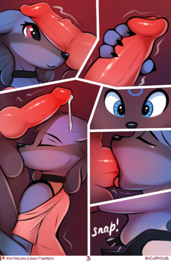 absurd_res black_nose blue_eyes clothing collar duo eeveelution fellatio hi_res knot male malemale nintendo oral penile pokemon pokemon_(species) red_eyes sex shirt topwear twiren umbreon video_games // 2000x3060 // 3.3MB