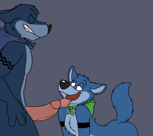 2016 age_difference anthro anthro_on_anthro bandanna big_dom_small_sub blue_body blue_fur bobbie_(rotten_robbie) brother brothers canid canine canis clothing digital_media_(artwork) dominant duo erection eyes_closed flat_colors foreskin fur genitals half-closed_eyes hi_res humanoid_genitalia humanoid_penis incest_(lore) kerchief larger_male licking male malemale mammal markings narrowed_eyes nude older_male open_mouth oral penis piercing raised_tail retracted_foreskin robbie_(rotten_robbie) rotten_robbie sex sibling simple_background size_difference smaller_male smile standing teeth thick_penis tongue tongue_out wolf younger_male // 1813x1619 // 383.6KB