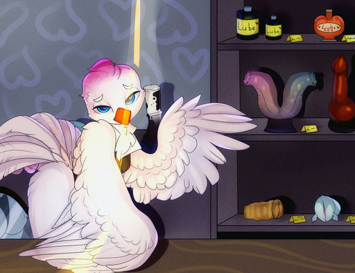anthro ass avian bad_dragon bird dildo dove elvche feathers female sex_toy solo wings // 1404x1081 // 2.3MB
