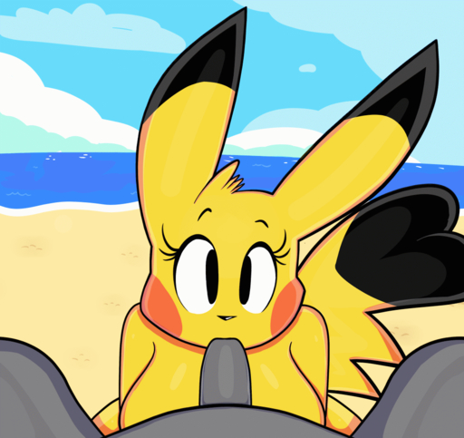 animated anthro beach bedroom_eyes blackmore breasts cloud duo eyelashes fellatio female first_person_view genitals human male malefemale mammal narrowed_eyes oral penile pikachu pokemon_(species) raised_tail sea seaside seductive sex sky video_games water // 1130x1067 // 1.3MB