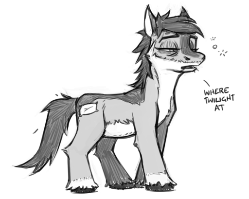 2021 cheek_tuft chest_tuft cutie_mark dialogue english_text equid equine eyes_mostly_closed facial_tuft fan_character feral greyscale hooves horse knee_tuft leg_tuft male mammal mane monochrome narrowed_eyes nude pony quadruped samur_shalem shimmerhoof_(samur_shalem) simple_background solo standing text tuft white_background // 1251x999 // 491.2KB