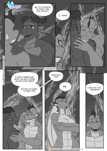 2019 abs anthro anthrofied breasts butt casual_nudity comic dialogue dragon english_text fan_character father father_and_child father_and_son featureless_breasts featureless_crotch female friendship_is_magic grandmother grandparent hasbro hi_res horn hug looking_at_viewer looking_back male mature_anthro mature_female mature_male membrane_(anatomy) membranous_wings muscular muscular_anthro muscular_female muscular_male my_little_pony nude open_mouth parent parent_and_child pia-sama pupils scalie sharp_teeth size_difference slit_pupils social_nudity son spike_(mlp) standing stone_quartz_(oc) teeth text violent_hellsinger_the_4th_(oc) walking wide_hips wings // 1200x1697 // 1.3MB