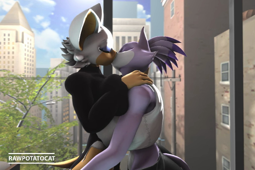 69_position animated anthro big_breasts blaze_the_cat bodily_fluids breasts city city_background clothed clothing duo embrace female femalefemale fingering genital_fluids hug huge_filesize intimate kissing leg_wrap oral pussy_juice rawpotato rouge_the_bat sex thick_thighs tribadism vaginal webm // 720x480, 230.4s // 98.4MB