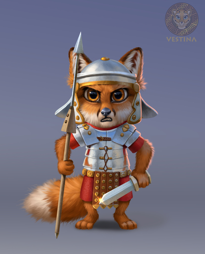 ancient ancient_rome angry angry_face anthro armor belt canid canine chibi clothing fluffy fluffy_tail fox fur hate headgear helmet hi_res inner_ear_fluff legionary legionnaire looking_at_viewer lorica_segmentata male mammal melee_weapon military military_clothing military_uniform orange_body orange_eyes pilum polearm roman roman_empire shoulder_pads soldier solo spear spqr sword teeth tuft uniform vestina warrior weapon // 1277x1581 // 556.9KB