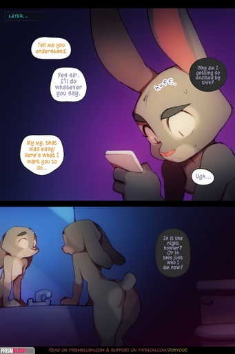 2:3 anthro breasts butt comic dialogue doxy ears_down english_text female flat_chested fur hi_res inside judy_hopps lagomorph leaning leaning_forward leporid looking_at_mirror looking_at_object mammal mirror nipples nude phone pivoted_ears rabbit solo speech_bubble text url // 1200x1800 // 397.7KB