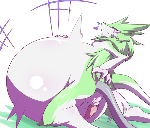 absurd_res anal anal_penetration anthro balls belly belly_expansion big_belly daikonazi expansion genitals hi_res hose hyper hyper_belly male nul penetration penis sergal solo // 3500x3000 // 1.9MB