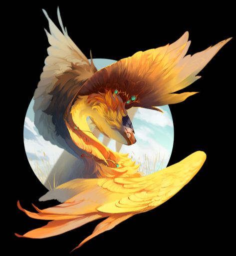 2019 alpha_channel blonde_hair coatl_dragon day detailed_background digital_media_(artwork) dragon feathered_dragon feathered_wings feathers flight_rising fur furred_dragon hair hi_res kassillea outside sky smile wings yellow_body yellow_feathers // 1750x1894 // 1.6MB