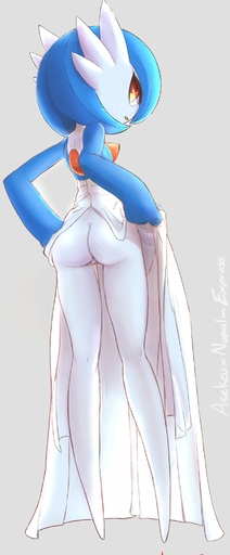 amber_eyes asekeu blue_hair butt clothed clothing clothing_lift collaboration colored dress dress_lift female gardevoir genitals grey_background hair hi_res humanoid long_legs looking_back napalm_express nintendo no_underwear not_furry pokemon pokemon_(species) pokemorph pussy rear_view shiny_pokemon simple_background solo video_games // 847x2048 // 140.2KB